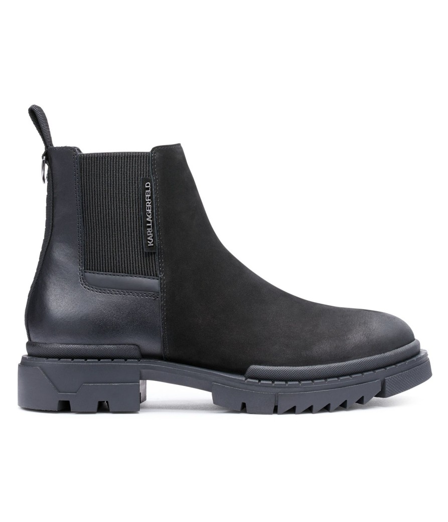 Men KARL LAGERFELD PARIS Boots | Men'S Leather Chelsea Boot ...